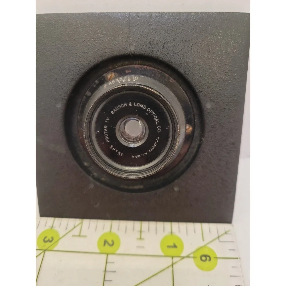 Bausch Lomb Protar IV 3-1/4x4-1/4 Antique Large Format Camera Lens Board